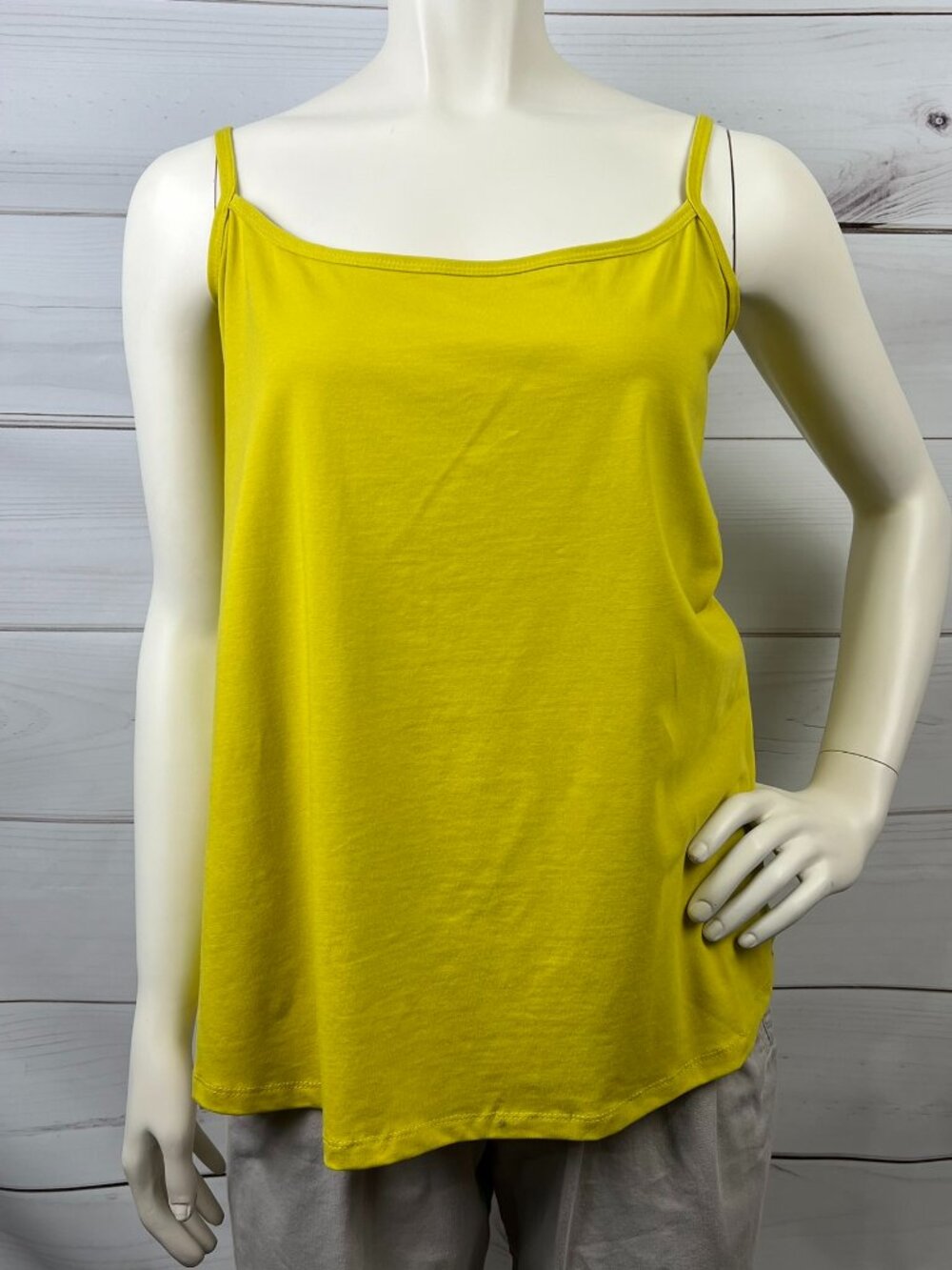 Lane Bryant Mustard Yellow Spaghetti Strap Tank Top - Size 14/16 - Like NEW